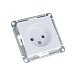 Розетка AtlasDesign с/у 1-ая без з/к без шторок IP20 16А ATN000141 БЕЛЫЙ
