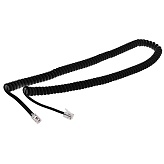 Шнур витой телефонный 4P4C 2м (черный)