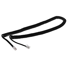 Шнур витой телефонный 4P4C 2м (черный)