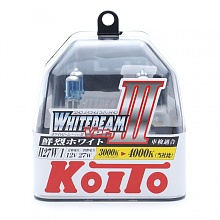 Галогеновые лампы головного света H27/1 Koito WhiteBeam III 12V 27W PJ13 P0728W 2шт уценка