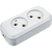 Колодка для сетевых удлинителей Navigator NCA-BL01-02-X-WH 2гн б/з АБС пластик белая