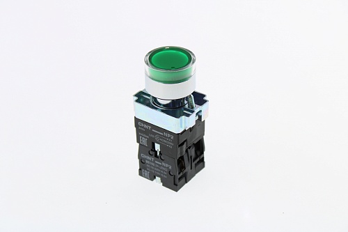 Кнопка управления зел. NP2-BW3365 AC/DC230В 1НЗ+1НО