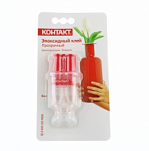 Эпоксидный клей "КОНТАКТ" прозрачный, шприц 6мл 