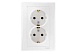 Розетка 2-ая с/у с з/к Schneider Electric ХИТ 250V 16A белый