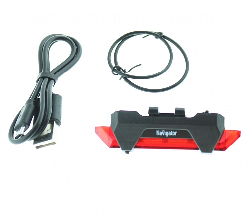 Светодиодный велосипедный cигнальный фонарь Navigator NPT-B06-ACCU 6LED 0.5Вт Li-pol 3.7В 0.28Ач.