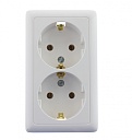 Розетка 2-ая о/у с з/к Schneider Electric ХИТ 250V 16A белый