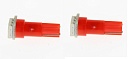 Светодиодные лампы T5 (W1.2W) 12V 5050 1 SMD LED Red Lumen 2шт