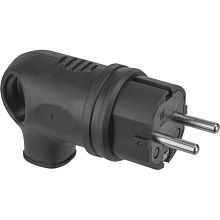 Вилка угловая Navigator NCA-PLR01-16A-E-IP44-BL с/з каучук черная