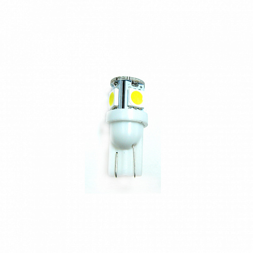 Светодиодная лампа T10 (W5W) 12V 5050 5 SMD LED White 