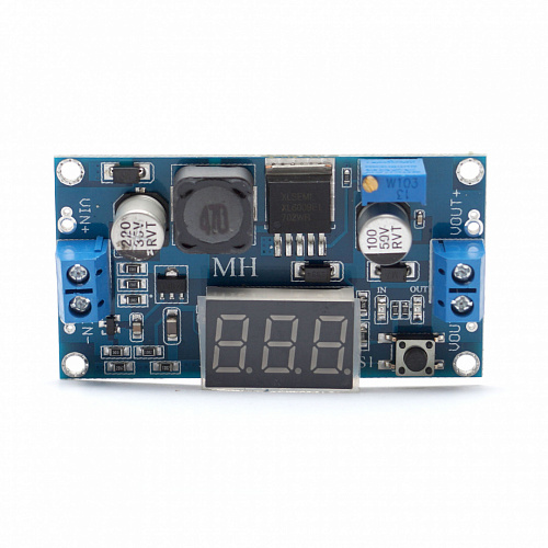 DC-DC стабилизатор повышающий (вход 3-34В выход 4-35В, 3А) с вольтметром, на м/с LM2577 для Arduino