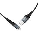 Шнур HOCO X38 USB-A - MicroUSB , 1м  (2.4A, оплетка нейлон) черный