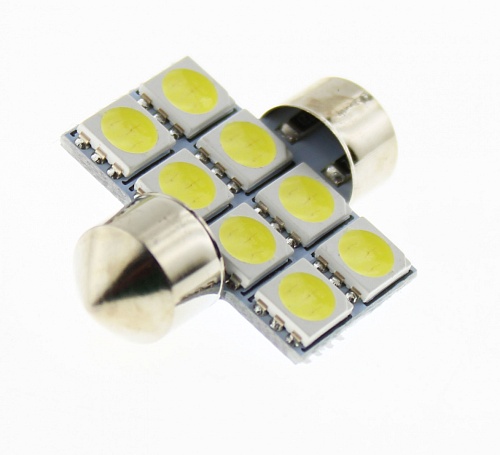 Светодиодная лампа C5W (T11x31) 12V 5050 8 SMD LED White Lumen