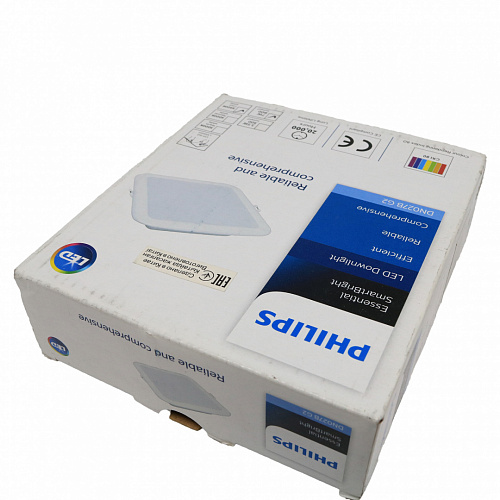 Светильник квадратный Philips DN027B G2 7W 220-240V L100 RU (7Вт, 600Лм, 6.5К) Повреждение упаковки