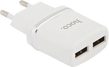 Зарядное устройство Hoco C12, 2.4A, Белый, 2хUSB-А