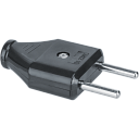 Вилка прямая "плоская" 6А без з/к черная Navigator (NCA-PL07-6A-X-BL)