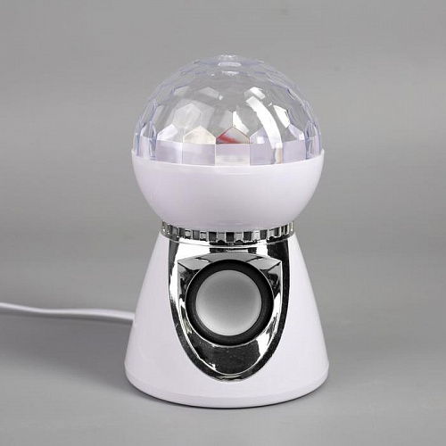 Диско-шар " Хрустальный шар", 19х11 см, Bluetooth-динамик, 220V, RGB