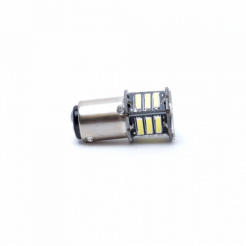 Светодиодная лампа P21/5W (BAY15D) 12V 7014 21 SMD LED White