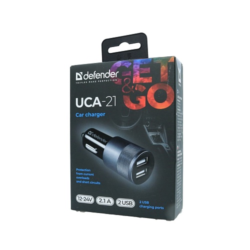 Автомобильное зарядное устройство Defelender UCA-21 2USB