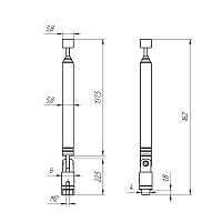 Антенна телескопическая D6mm 160-655mm AST-11