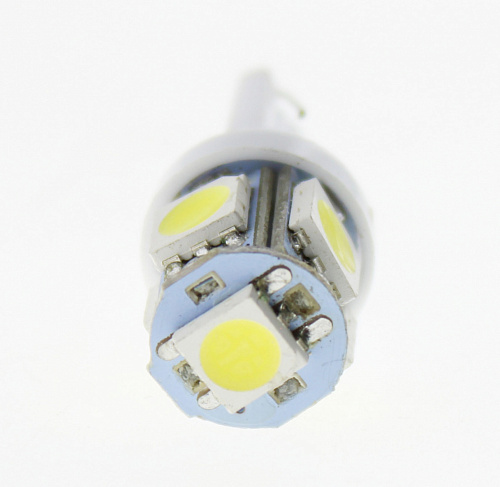 Светодиодная лампа T10 (W5W) 24V 5050 5 SMD LED White Lumen