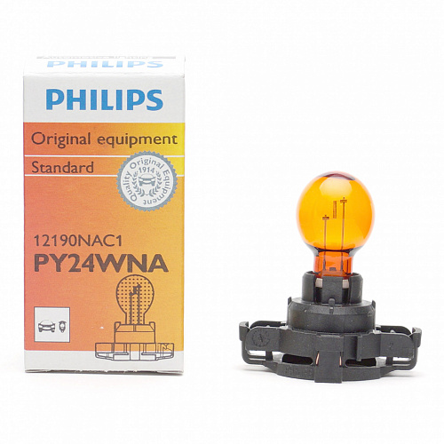 Автолампа накаливания PY24W Philips 12V 24W PGU20/4  1