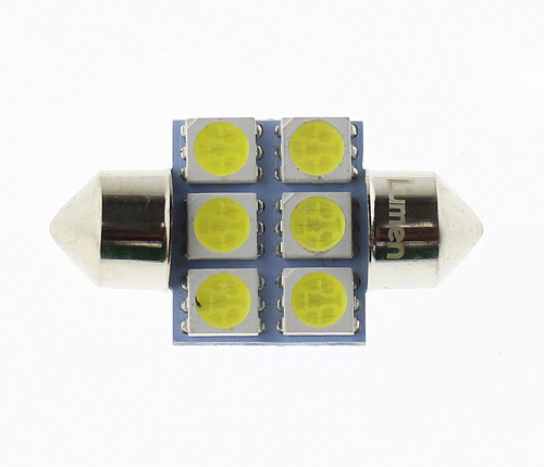 Светодиодная лампа C5W (T11x31) 12V 5050 6 SMD LED White Lumen