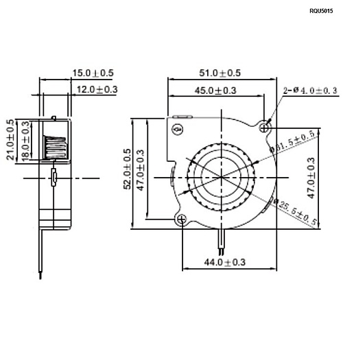 Вентилятор Ruichi RQU5015MS 50x50x15мм 0.08A 24V