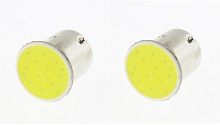 Светодиодные лампы P21W (BA15S) 12V 1 COB LED White Lumen 2 шт