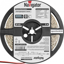 Лента светодиодная Navigator NLS-3528CW120-9.6-IP65-12V R5 White