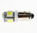 Светодиодная лампа T4W (BA9s) 24V 5050 5 SMD LED White Lumen