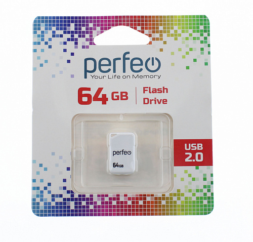 Карта памяти Perfeo USB 64GB M03 White