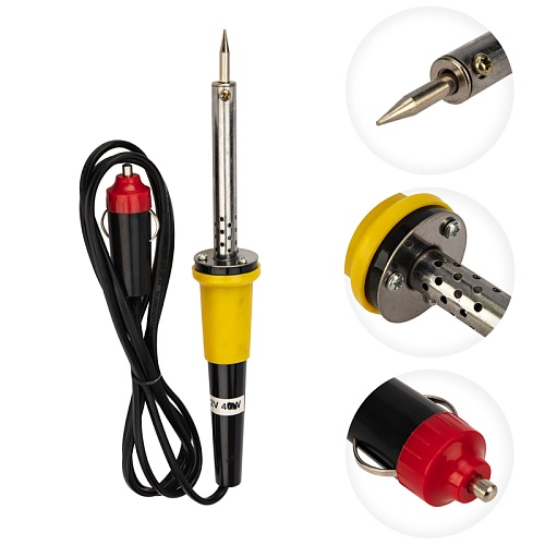 Паяльник REXANT со штекером прикуривателя, 40Вт 12В