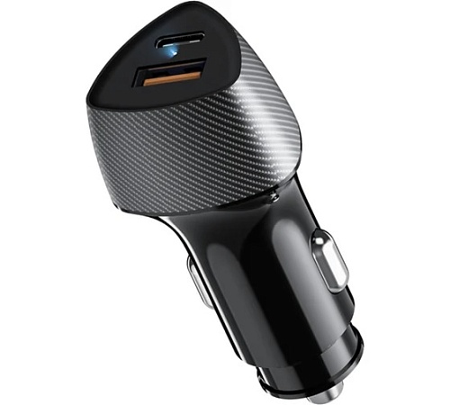 Автомобильное зарядное устройство REXANTс 2 портами  (USB-A QC 3.0 + USB-C PD) с индикат света 51ВТ