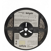 Лента светодиодная Navigator NLS-5050WW60-14.4-IP65-12V R5 Теплый белый