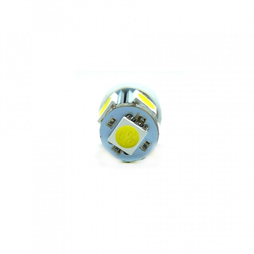 Светодиодная лампа T10 (W5W) 12V 5050 5 SMD LED White 