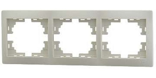 Рамка Lezard Mira 3-ая горизонтальная бежевая