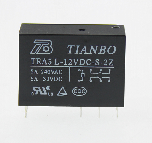 TRA3 L-12VDC-S-2Z  12VDC, 5A, 2A, Реле электромагнитное TRA3 L-12VDC-S-2Z  12VDC, 5A, 2A