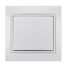 Выключатель Lezard Mira с/у 1-кл 250V 10А белый