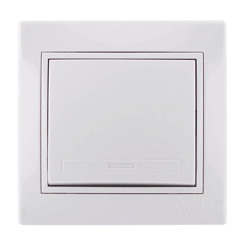 Выключатель Lezard Mira с/у 1-кл 250V 10А белый