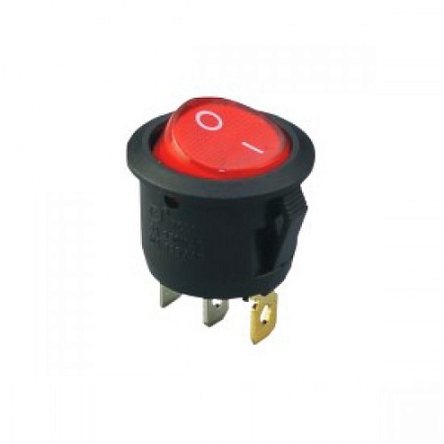 Переключатель клавишный KCD1-202/N on-off жёлтый 12V
