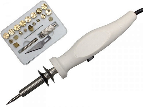 Прибор для выжигания Rexant 12-0187 220В 50Вт, (21 насадка)