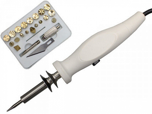 Прибор для выжигания Rexant 12-0187 220В 50Вт, (21 насадка)