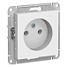 Розетка AtlasDesign с/у 1-ая без з/к без шторок IP20 16А ATN000141 БЕЛЫЙ