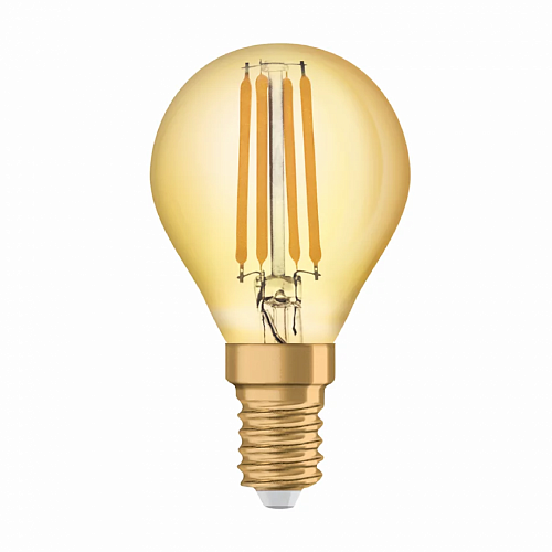 Лампа филаментная светодиодная "шар" OSRAM 1906 CP35 4W 410lm 2400К E14 золотистая