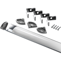 Профиль угловой с экраном Navigator NPR-05-SET (в компл:профиль – 1 шт, экран – 1 шт, заглуш – 4 шт, крепежн клипса – 4 шт, саморез – 4 шт)