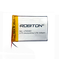 Аккумулятор Robiton LP464461  (Li-pol, 3.7V,  1300mAh, 5х44x61mm) 