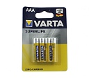 Батарейка Varta SUPER LIFE (Солевая, AAA, R03, 4BL, 1.5V)