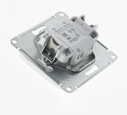 Переключатель "проходной" 1-кл. с/у Schneider Electric Glossa 250V 10А белый