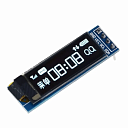 Дисплей OLED 0,91" 128x32 I2C SSD1306 (4 контакта) синий, для Arduino 