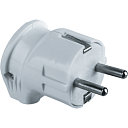 Вилка угловая 16А белая Navigator NCA-PL04-16A-E-WH с з/к